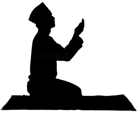 Man Praying Muslim Prayer Silhouette Ftestickers Freeto Muslim