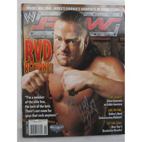 2006 Wwe Raw Magazine Signed By 7 With Rob Van Dam Ashley Massaro