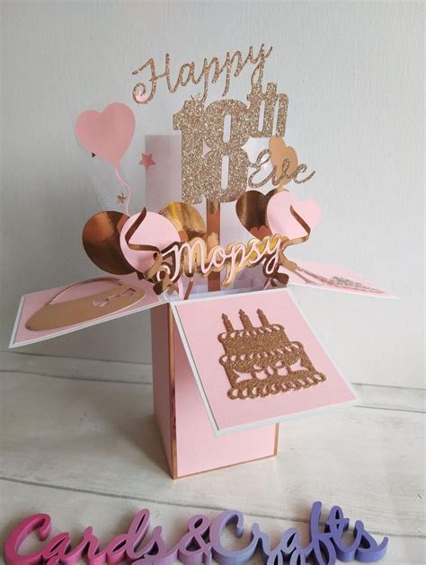 Personalised 18th Birthday Card Pop Up In A Box Unique Greeting Card