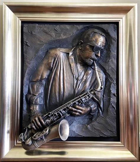 Jazzman Limited Edition Alto Relief Bronze Sculpture By Bill Mack For Sale On Art Brokerage