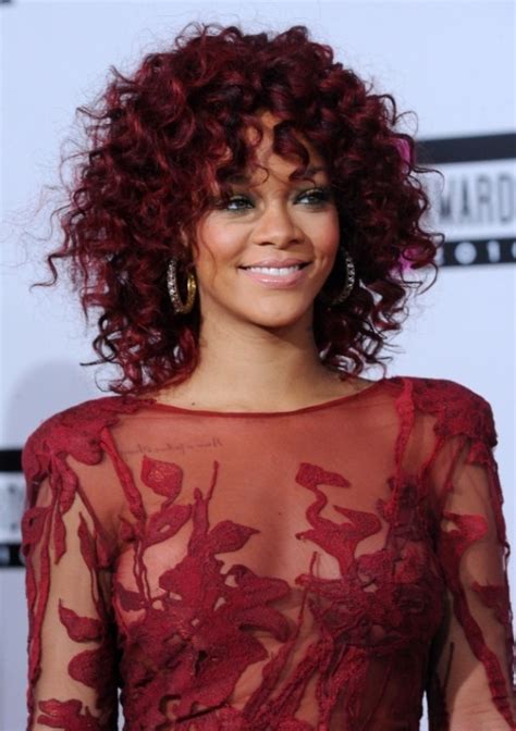 Rihanna Curly Red Hair Rihanna Curly Hair Rihanna Hairstyles