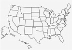 Download Transparent Outline Of The United States - Blank Us Map High ...