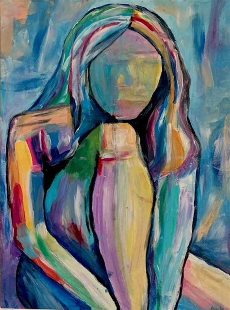 The Faceless Woman Sarah Leventis Paintings And Prints Abstract