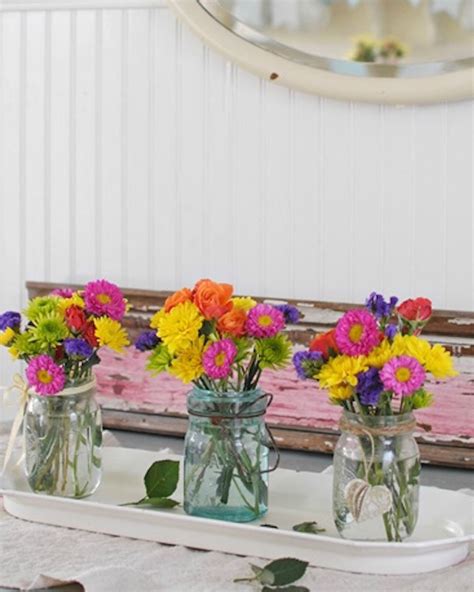 18 Pretty Mason Jar Flower Arrangements Best Floral Centerpieces In