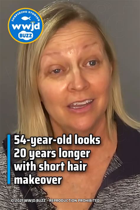 54 Year Old Looks 20 Years Longer With Short Hair Makeover In 2023 Bangs With Medium Hair