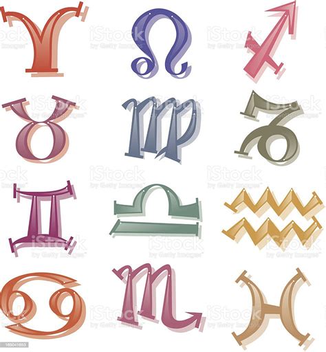 Zodiac Symbolsglyphs Stock Illustration Download Image Now Fortune