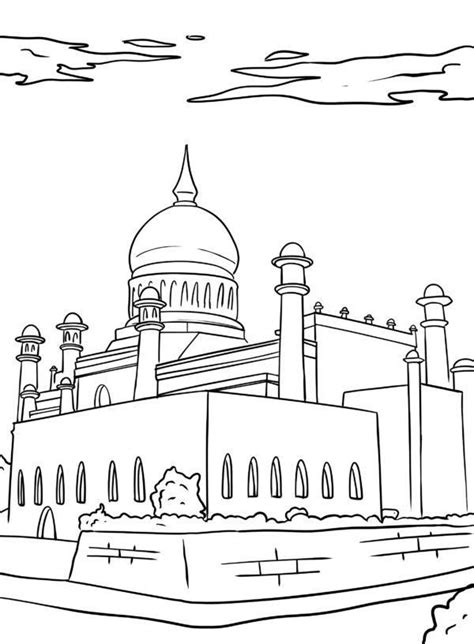 Get Tk Islami Mewarnai Gambar Masjid Anak Tk Png Warna Buku Gambar