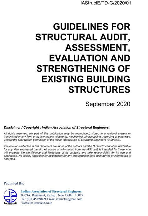 Guidelines For Structural Audit Assessment Evaluation And