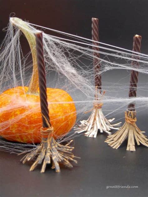 Sweet Witchs Brooms Halloween Craft Great Eight Friends