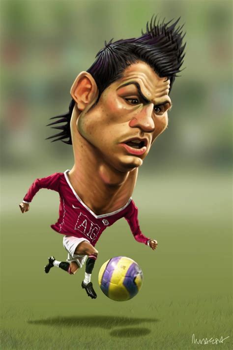 Cristiano Ronaldo Portugals Soccer Superstar Is Caricaturized In