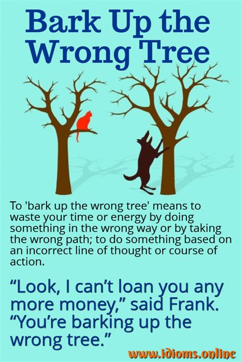 Bark Up The Wrong Tree Idioms Online