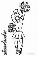 Coloring Pages Cheerleader Cheerleading Printable Kids Cool2bkids sketch template