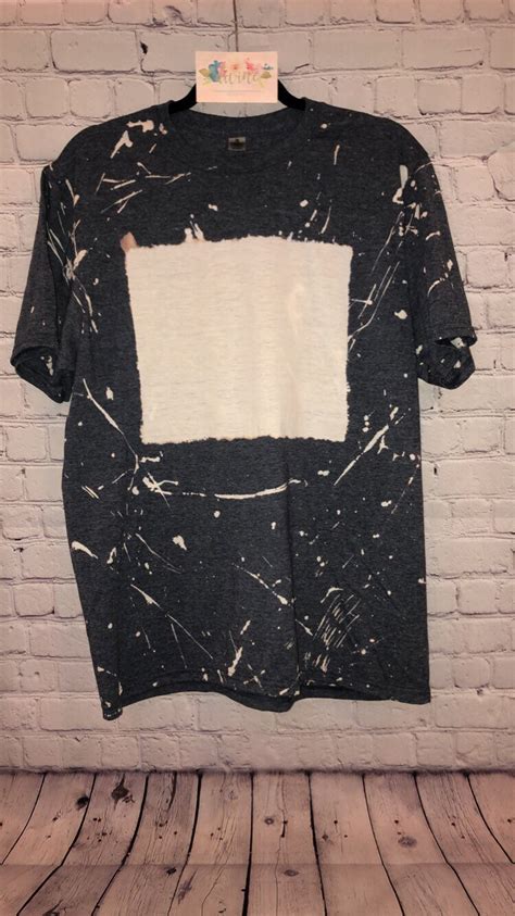 Blank Bleached Shirts For Sublimation Bleached Tee Etsy