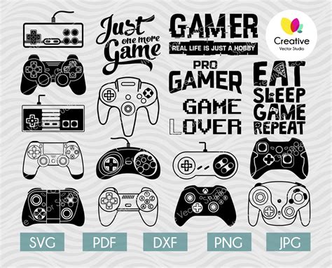 Video Game Controller Svg Bundle Creative Vector Studio