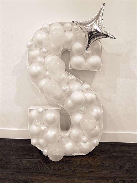 Giant 5 Balloon Mosaic Letters And Numbers Giant Letters Diy Balloon