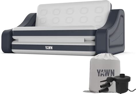 Yawn Air Inflatable Sofa Bed With Electric Pump Converts Into A Double Bed Mattress