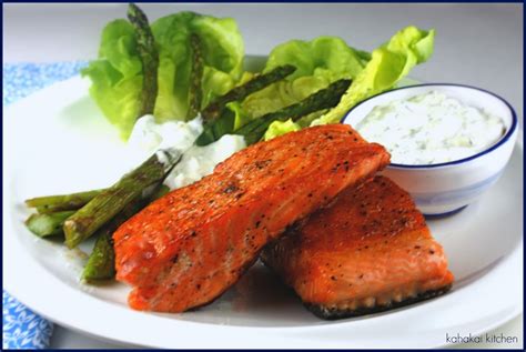 Kahakai Kitchen Grilled Salmon And Asparagus With
