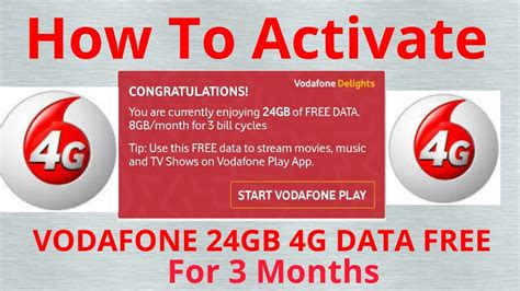 You might just need to refresh it. HOW TO ACTIVATE Vodafone 24 GB 4G free DATA - YouTube