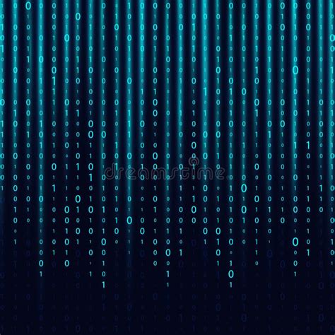 Blue Matrix Background Binary Computer Code Coding Hacker Concept