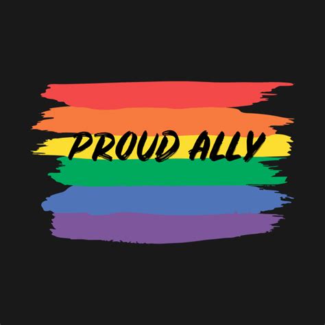 Proud Ally Pride Lgbt Flag Proud Ally T Shirt Teepublic