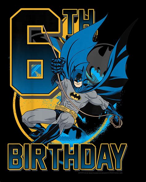 Kids Dc Comics Batman 6th Birthday Action Shot Png Batman 6th Etsy