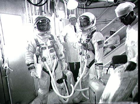 Gemini 11 Prime Crew Prepare To Enter Gemini 11 Spacecraft