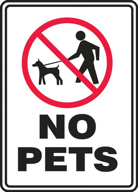 Brands curb appeal product code: No Pets Pet Signs MCAW546