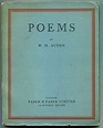 Poems by AUDEN, W. H.: (1930) | Joseph J. Felcone Inc., ABAA
