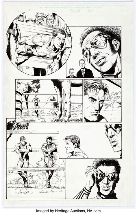 Gary Frank Supreme Power 6 Pages 3 And 6 Original Art Marvel Lot