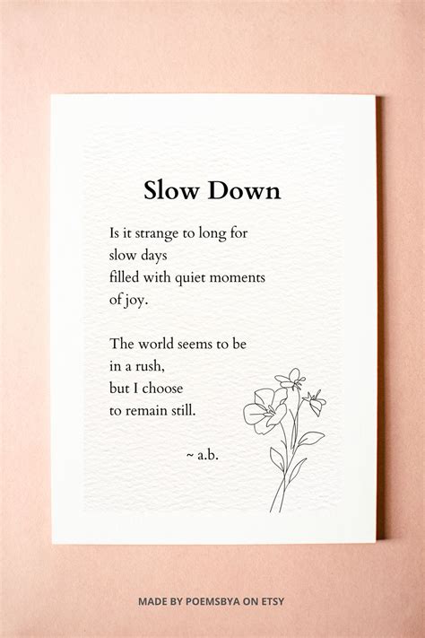 Short Poem Life Slow Down Life Short Poem Life Digital Poem Life