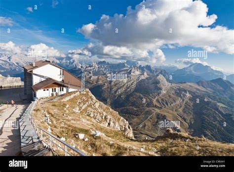 Cable Car View From The Rifugio Lagazuoi Mountain Inn Falzarego Pass