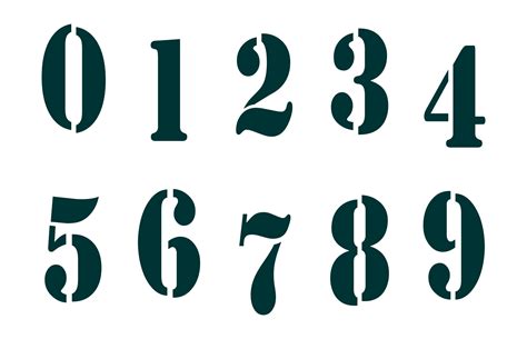 3 Inch Number Stencils Stencil Numbers 3 Inch Vintage Oly Font By