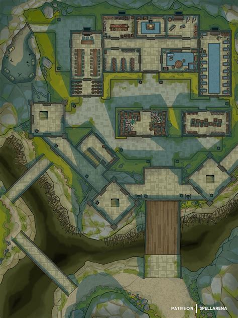 Oc Grassland Trail Winter Version 40x40 Battlemap Rroll20