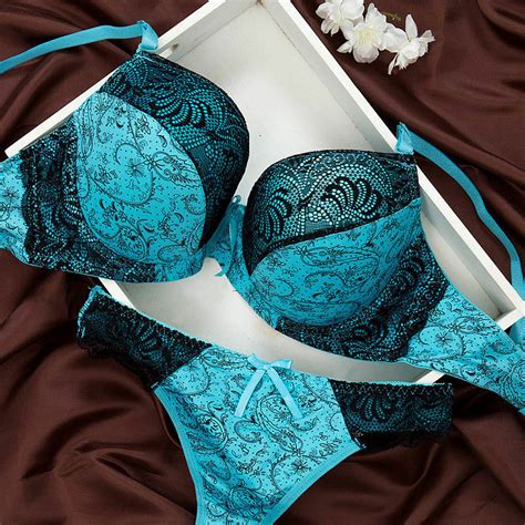 womens sexy foral lace push up bra sets extreme padded lingerie panties set abcd ebay