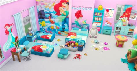 I Create Bedroom Sets For The Sims 4 The Little Mermaid Bedroom Set