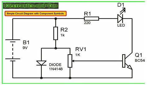 A Simple Circuit Diagram with Component Symbols - Electronics Tutorial