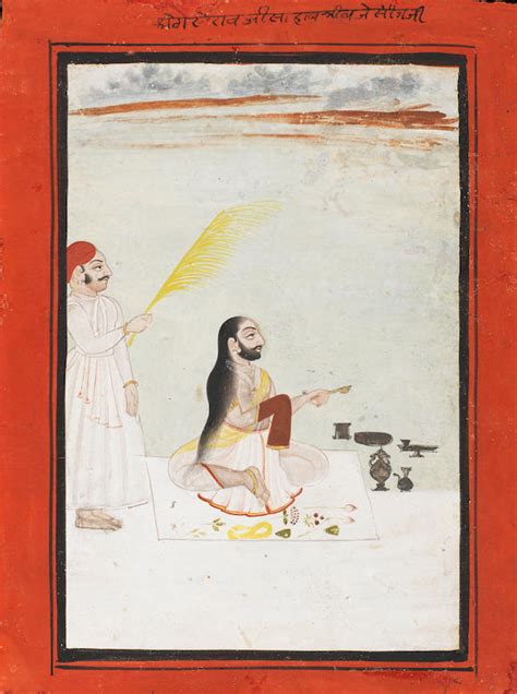 bonhams a nobleman seated on a terrace performing ritual ablutions with an attendant kotah