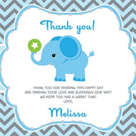 Baby Shower Thank You Cards Boy Baby Shower Card Wording Baby Shower