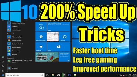 How To Speed Up Your Windows 10 Performance Speed Up Windows 10 Youtube