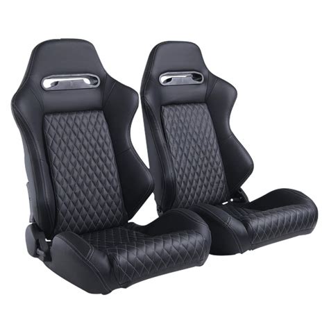 Buy Universal Racing Seats 2pcs Pvc Leather Racing Bucket Seats Sport