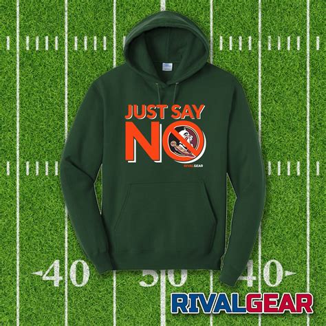 Just Say No Miami Football Fans Hoodie Anti Florida State Etsy