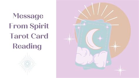 Message From Spirit Tarot Card Reading Youtube