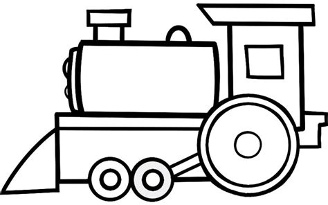 Mewarnai Gambar Kereta Api Sederhana Untuk Anak
