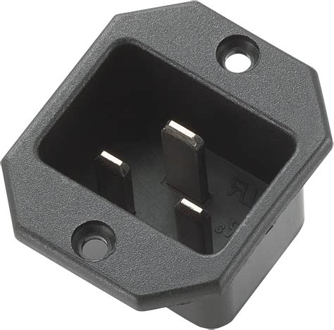TRU COMPONENTS IEC Connector Plug Vertical Mount Total Number Of Pins PE A Black Pc S