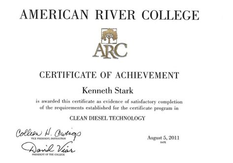 Arc Certificate