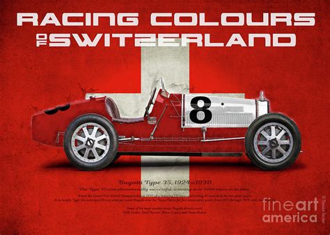 Bugatti 35b Switzerland Painting By Raceman Decker Fine Art America