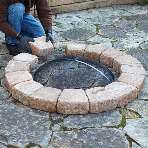 This diy project is accomplished in only imagine gathering with friends and family around an inviting, crackling fire built in your tools and materials. Firepit with blocks around it - Google Search | Green Thumb, Blue Sky, Yellow Sunshine ...