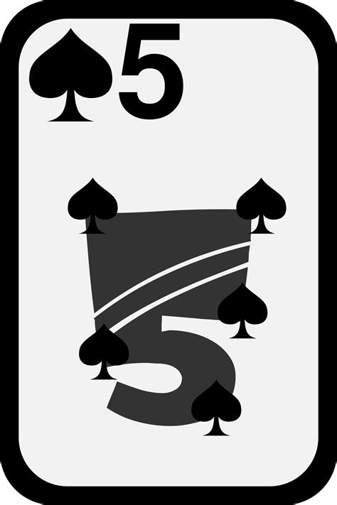 Clipart - Five of Spades