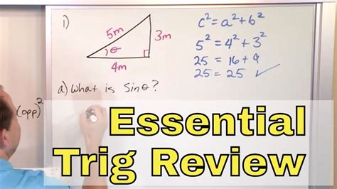 06 Review Of Essential Trigonometry Sin Cos Tangent Trig
