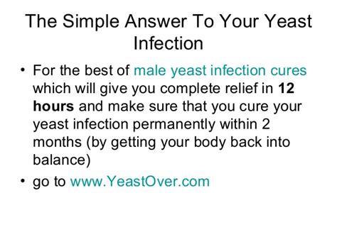 Male Yeast Infection Cures